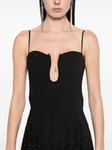 Мини-платье NISSA с бахромой, черный - фото 5