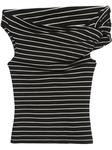 Полосатая майка MSGM, черный - фото