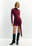 Платье PULL&BEAR Shift dress, Bordeaux - фото 2