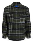 Рубашка JACK & JONES Regular fit Button Up, зеленый/темно-зеленый - фото