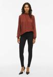 Блуза VILA MIT LANGEN ÄRMELN HIGH NECK, Burnt Henna/Red - фото 2