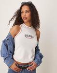 Длинный топ Dickies racer central logo цвета «кремовый» - фото