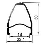Дорожное заднее колесо Gurpil New DPX 11s, черный - фото 2