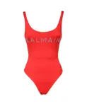 Купальник с логотипом. Balmain, красный - фото