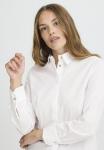 Блуза PULZ Button-down blouse, Bright White/Off-White - фото 4