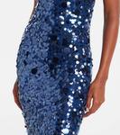 Платье с пайетками Carolina Herrera, Dark Navy - фото 5