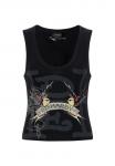 Топ Ed Hardy SWALLOWS SCROLL DIAMANTE , Black - фото 7