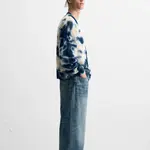 Трикотажная мужская синяя футболка ZARA - фото 6