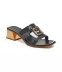 Тапочки кожаные Tory Burch, черный - фото