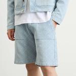 Свободные джинсовые шорты с монограммой Casablanca, синий - фото 5