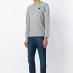 Футболка long sleeves logo tee 'grey' Comme Des Garcons Play, серый - фото 3