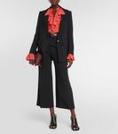 Однобортный блейзер из кади ETRO, черный - фото 2