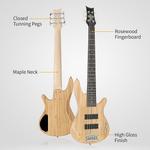 Басс гитара Glarry Burlywood GIB Bass Guitar Full Size 6 String HH Pickup - фото 3