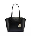 Кожаный костюм с сумочкой Kate Spade, черный - фото