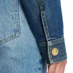 BALMAIN Короткая потертая джинсовая куртка, Blue - фото 10