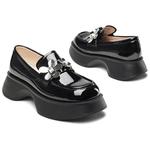 Лоферы женские черный Kangnai - фото 3