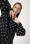 Блуза Soaked in Luxury Button-down blouse, Black/White Dots/Black - фото 4
