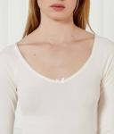 Блуза Slim fit Tommy Jeans, экрю - фото 4