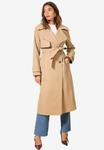 Пальто-тренч PETITE Lipsy, бежевый - фото