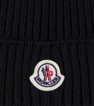 Шапка из натуральной шерсти Logo Moncler Enfant, черный - фото 4