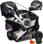 Шлем Halying модульный, черный / серый - фото