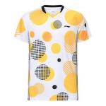 Футболка бадминтонная одежда игровая рубашка Li-Ning, белый - фото