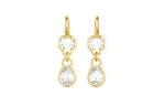 Swarovski Серебряные серьги Women's Gold/White - фото