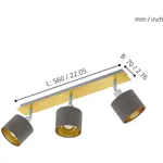 Потолочный светильник VALBIANO E14 Eglo, Messingfarben/cappuccino - фото 2