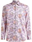 Рубашка ETRO Maxi Flower Paisley, розовый - фото