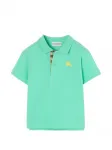Поло из хлопкового пике BURBERRY KIDS, зеленый - фото