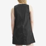 Нейлоновое мини-платье «Дюшес» Ganni, черный - фото 3