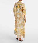 Пляжное платье Underwater Barocco из хлопка и шелка Versace, Eggshell+Multicolor - фото 3