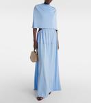 Платье макси из джерси с накидкой от Frankie Proenza Schouler, Sky - фото 2