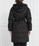 Пуховик женский Twin-Set длинный с поясом, черный - фото 4