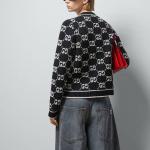 Кардиган женский Gucci Gg Jacquard Wool Bouclé, черный - фото 9