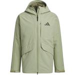 Куртка пуховая мужская палаточного зеленого цвета Adidas - фото 2