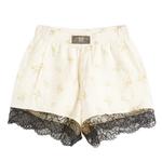 Эластичные шорты хаботай из вискозы с принтом Ganni, белый - фото