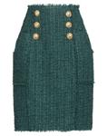 Юбка миди Balmain, зеленый - фото