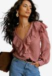 Блуза RUFFLE DOBBY  Lipsy, розовый - фото