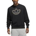 Толстовка Adidas OAC Trefoil Crew Sweatshirt 'Black', черный - фото 2