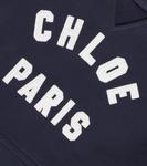 Трикотажное хлопковое платье Chloé Kids, темно-синий - фото 3