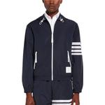 THOM BROWNE Полосатая толстовка с капюшоном, Dark Blue - фото 4