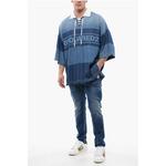 Рубашка-регби из денима свободного кроя Dsquared2, Bicolor - фото 4