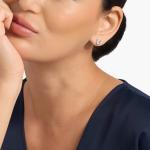 Серьги-гвоздики с белым топазом изумрудной огранки из белого золота 14 карат (7x5 мм) Blue Nile - фото 3