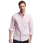 Рубашка с длинным рукавом Superdry Cotton Oxford, розовый - фото