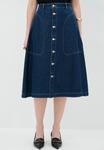 Джинсовая юбка BUTTONED - A-line skirt adL, темно-синий - фото