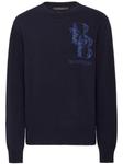 Джемпер с вышитым логотипом Billionaire, синий - фото