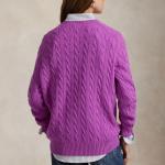 Свитер с вышитым логотипом Polo Ralph Lauren, фиолетовый - фото 4