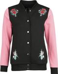 Куртка колледжа Rock Rebel by EMP, черный/розовый - фото