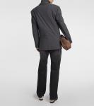 Блейзер оверсайз из смесовой шерсти Brunello Cucinelli, серый - фото 3